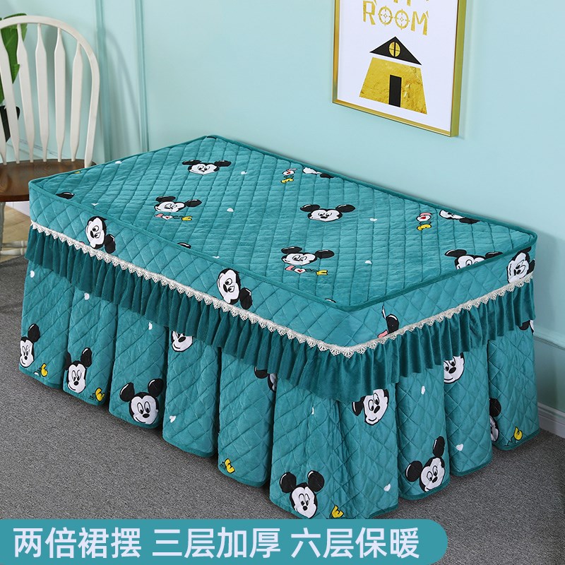 新款烤火桌罩加厚加绒长方形电烤炉套电暖茶几取暖桌布电炉子罩套