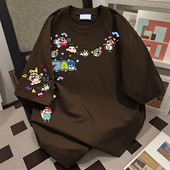 宽松设计感蜡笔小新300斤短袖 T恤男夏季 2025新款 美式 宽松大码 上衣