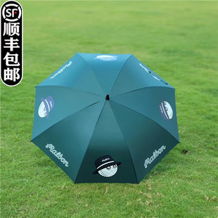 渔夫帽高尔夫雨伞 商务接待 自动遮阳太阳伞黑胶防紫外线晴伞男女