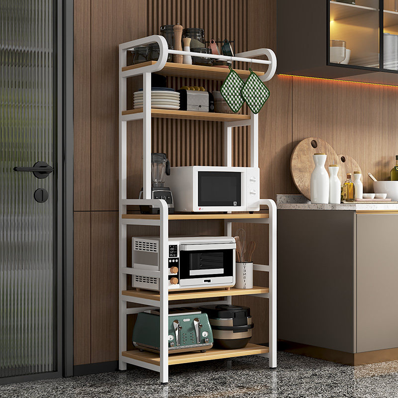 厨房置物架多功能收纳柜锅具收纳层架烤箱微波炉架货架多层落地锅