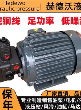 液压油泵电机组VP15/VP20+0.75KW/1.5KW液压泵总成内轴电机液压站