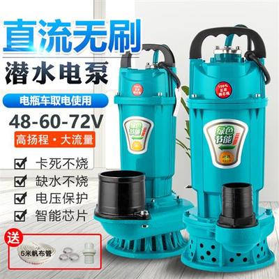 无刷直流潜水泵2寸48v60v72v伏通用农用浇地灌溉电动车电动抽水泵