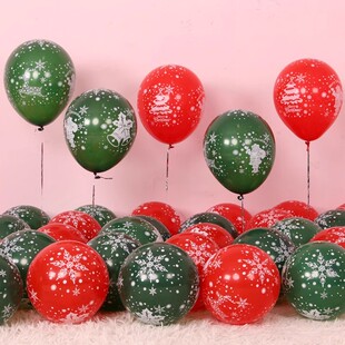 圣诞节装饰气球幼儿园教室平安夜印花学校幼儿园商场酒吧店铺场景