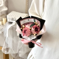 Три розы с джемом из черной сливы #в подарочной упаковке