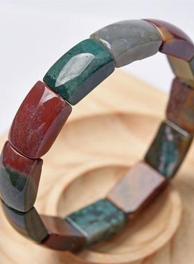 2026富宏珠宝 天然海洋碧玉手排男女款时尚弹性手串手牌厂家直供