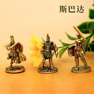 2026文创市集斯巴达兵人黄铜工艺品摆件小件手工艺术品摆摊用便宜