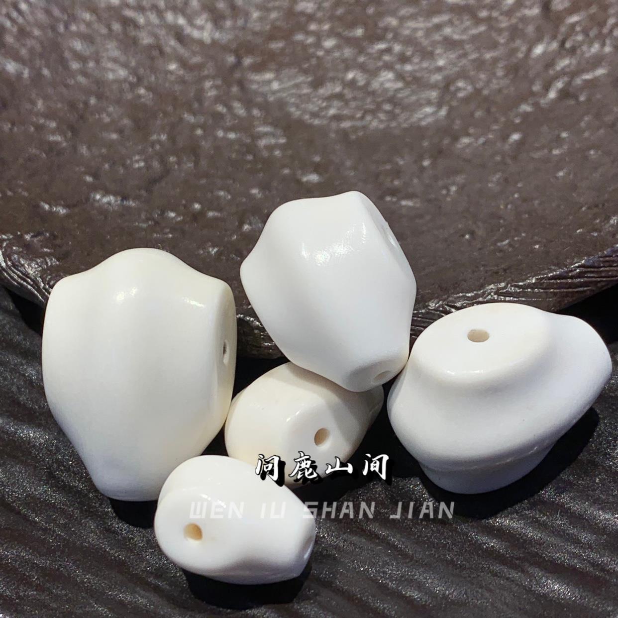 2025鹿角根付鲨鱼背三通佛头手工DIY项链手串星月金刚菩提108手持