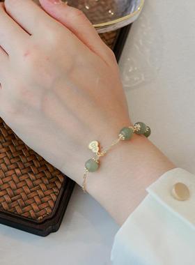 2025和田玉晴水7*8手链女简约时尚气质复古ins感轻奢闺蜜礼物手链