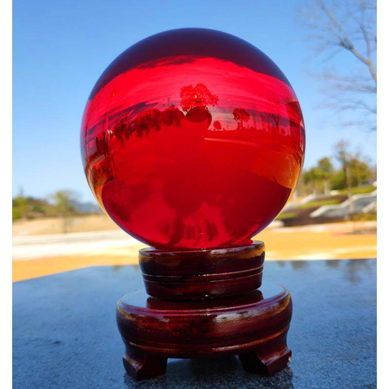2026精品红色水晶鸿运球客厅玄关卧室办公桌开业乔迁送礼招财镇宅,家居饰品,装饰摆件,淘宝优惠券,粉丝福利购,淘宝优惠卷