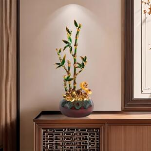 2025新中式竹子摆件寓意好的客厅玄关电视柜办公室桌面装饰乔迁新