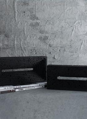 2026简约黑色大号小号摆件极简家居客厅书房桌面台面装饰品样板间