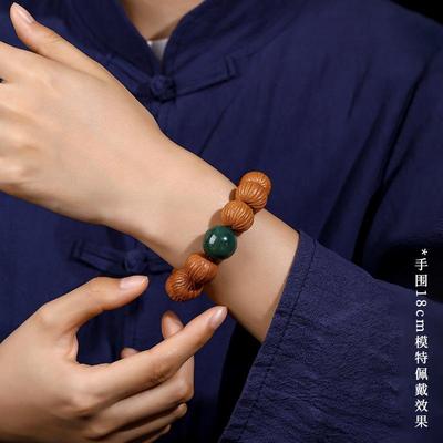2025天然大凤羽猴头手串土豪南瓜核桃男女生文玩盘完佛珠手链厂家