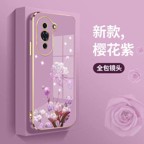 适用华为nova10手机壳GLA-AL00新款时尚huaweinova10pro个性简约CHA-AL80直边电镀壳华为nova10Z全包边硅胶女