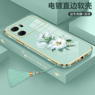 适用于OPPOK10手机壳oppok10pro镜头全包0pp0k1o奢华直边电镀壳5g版op欧珀k10个性潮男女k10pr0新款超薄防摔