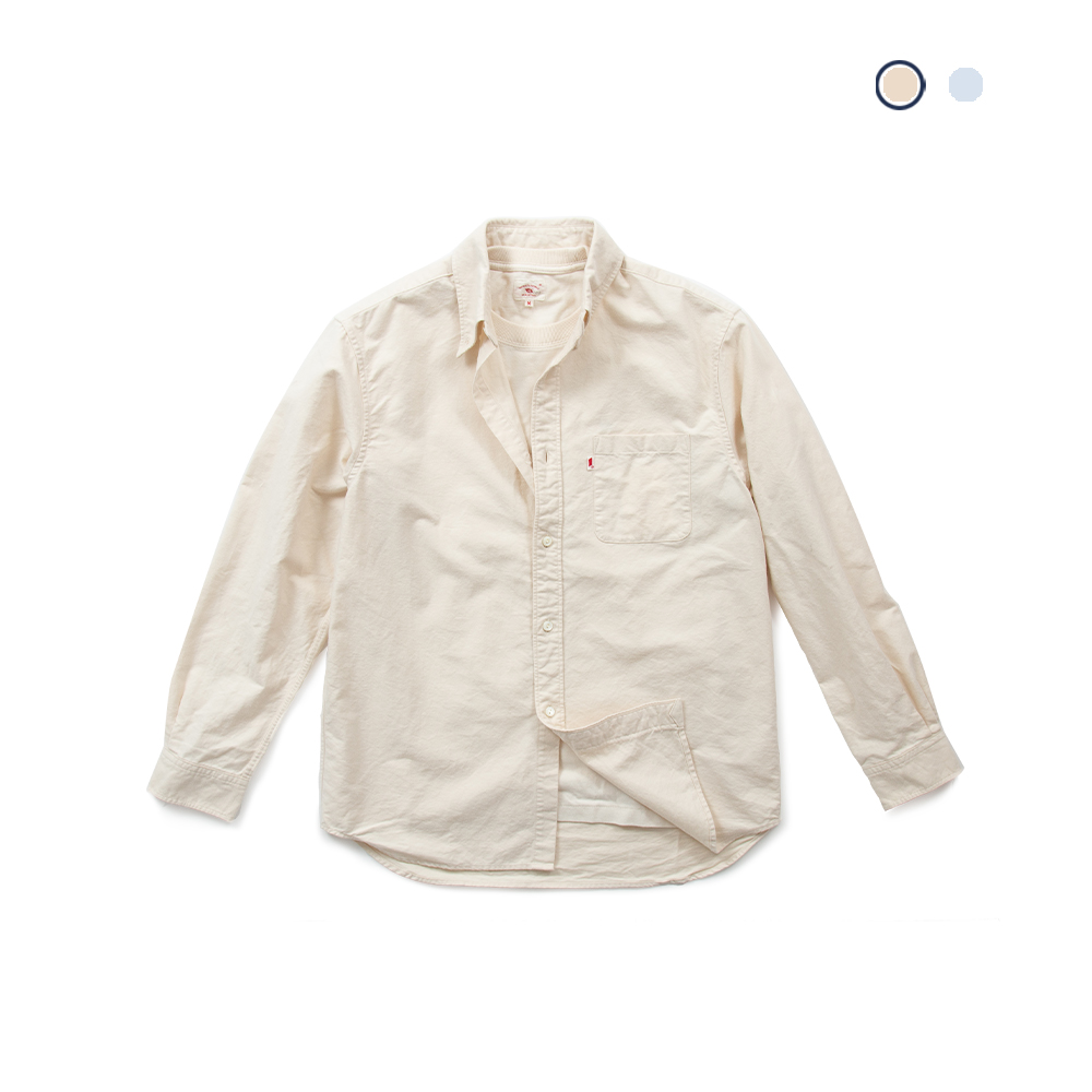 国棉壹厂Buttondown磨毛纯棉衬衫