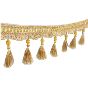 窗帘花边珠子吊坠流苏窗帘穗底边帘头布艺装饰婚庆花边配件辅料