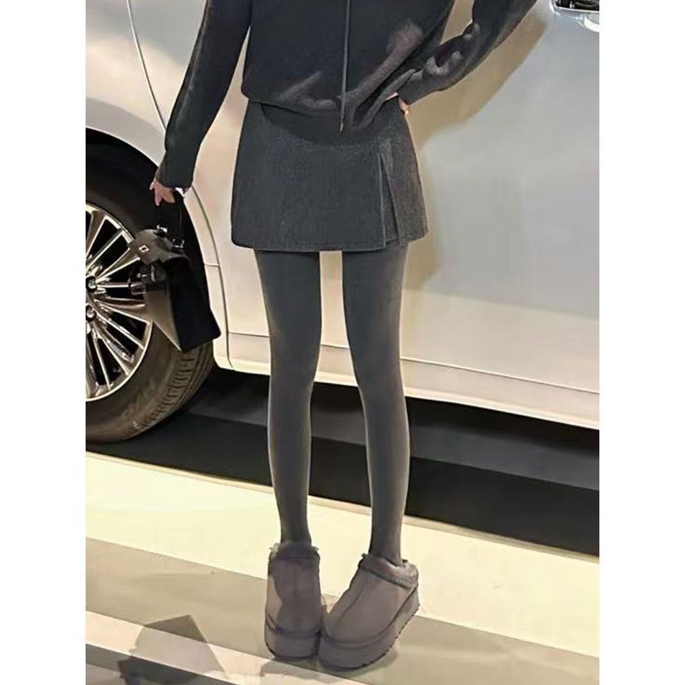 灰色高级感毛呢短裤裙子女2025新款秋冬款a字半身裙不规则包臀裙