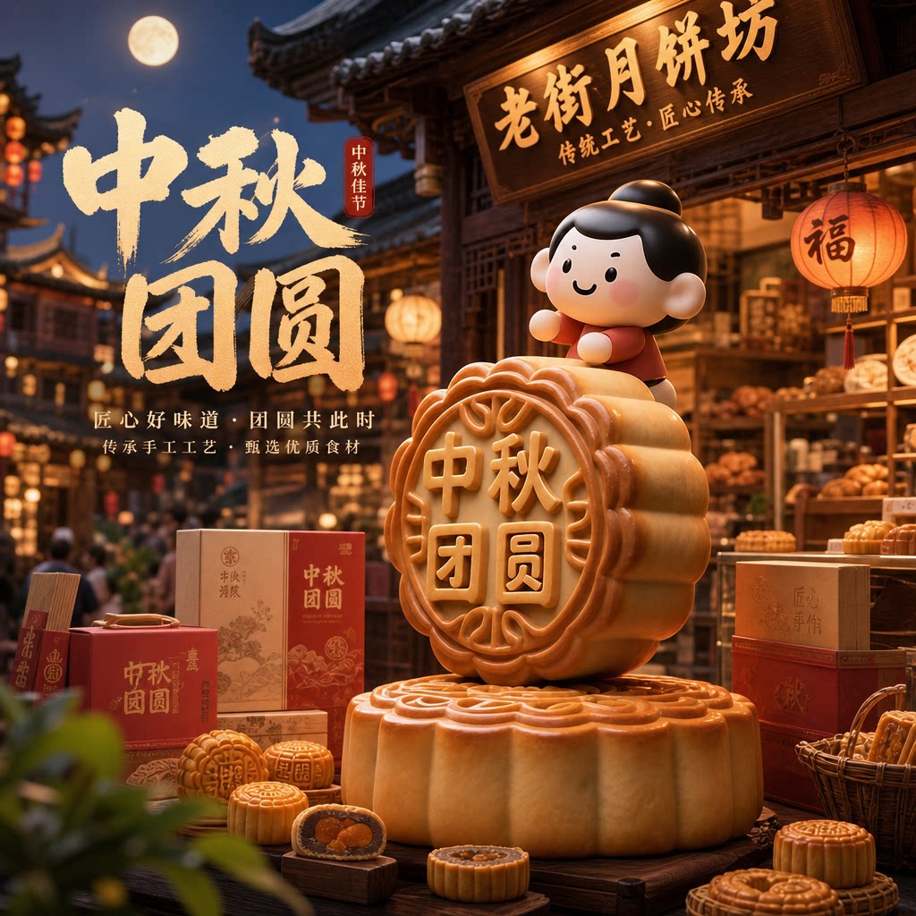 中秋节大型月饼景区商业门店美陈