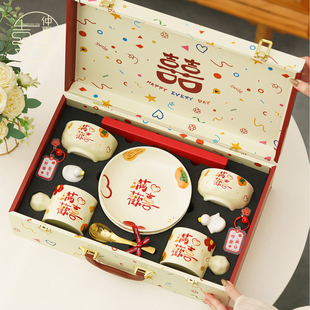 仲夏知己新婚礼物送新人闺蜜特别订婚伴手礼餐具碗筷盘礼盒装实用