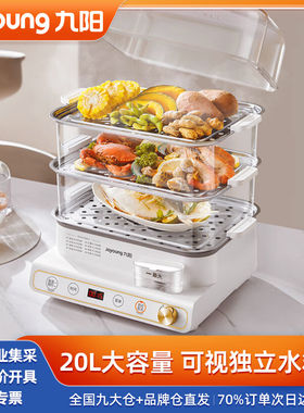 九阳电蒸锅多功能家用大容量三层蒸锅数控一体蒸笼DZ200HG-GZ572
