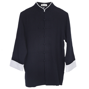 沽唐记水波纹加厚棉麻太极服女 秋冬季春男太极拳练功服表演出服