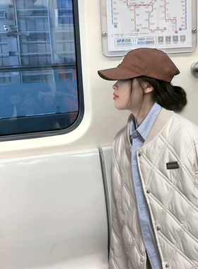 2025年新款冬季羽绒棉衣女韩系加厚棉袄秋冬夹棉外套菱格棒球棉服