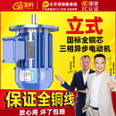 1.5 1.1 2.2 5.5KW电机380V三相 立式 全铜三相异步电动机0.75