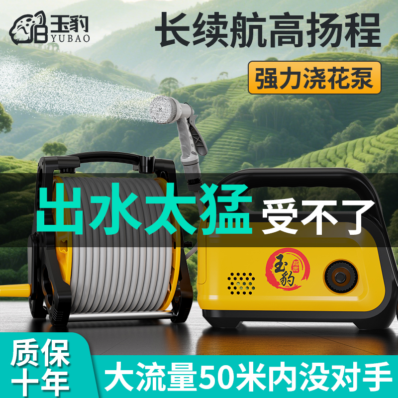 浇菜神器浇水机农用家用菜园浇地便携锂电充电式电动抽水泵大功率