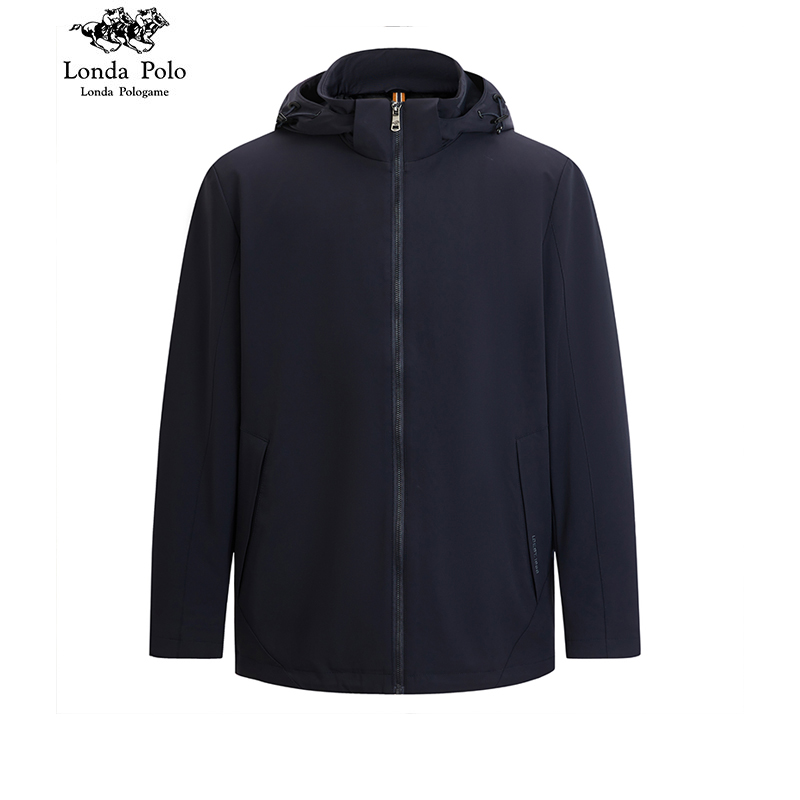 伦德保罗男装休闲连帽夹克衫男春