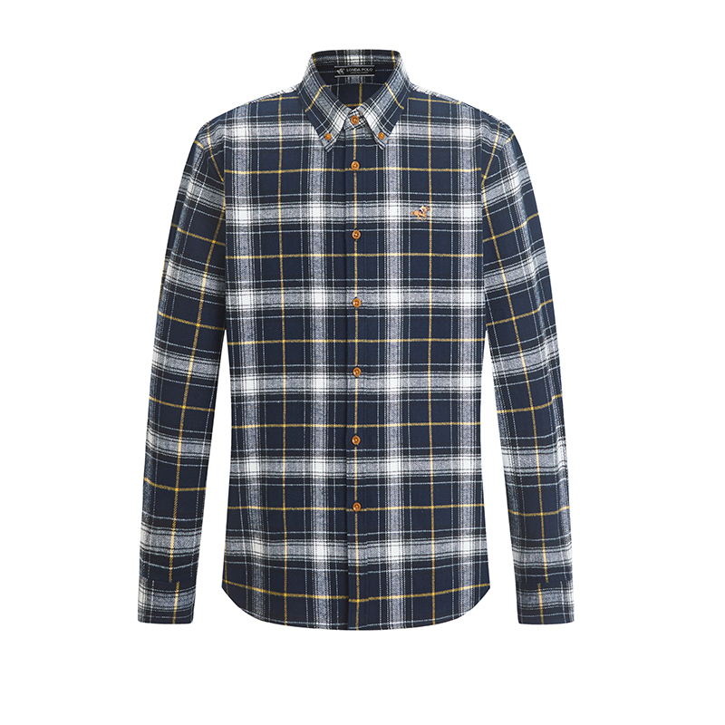 伦德保罗百搭通勤格子衬衫