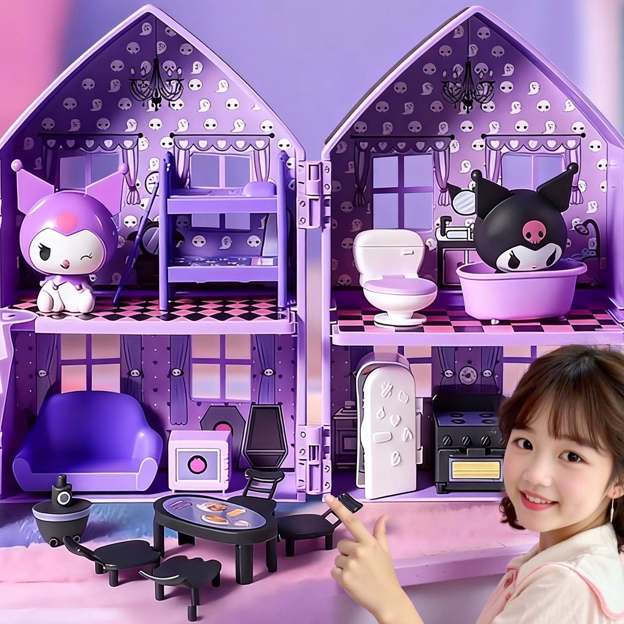 【女孩过家家玩具】库洛米的小屋