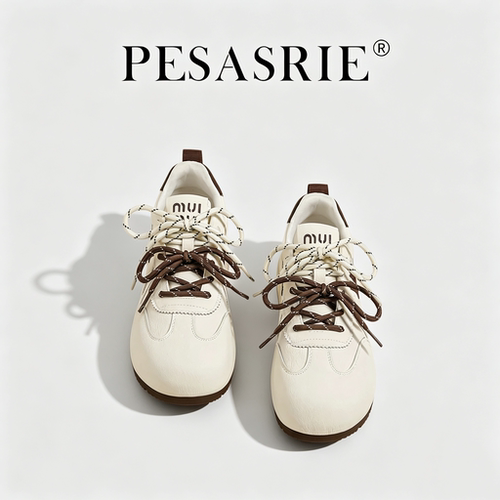PESASRIE/柏萨尼复古德训鞋女 2026 早秋新款韩系百搭阿甘鞋女