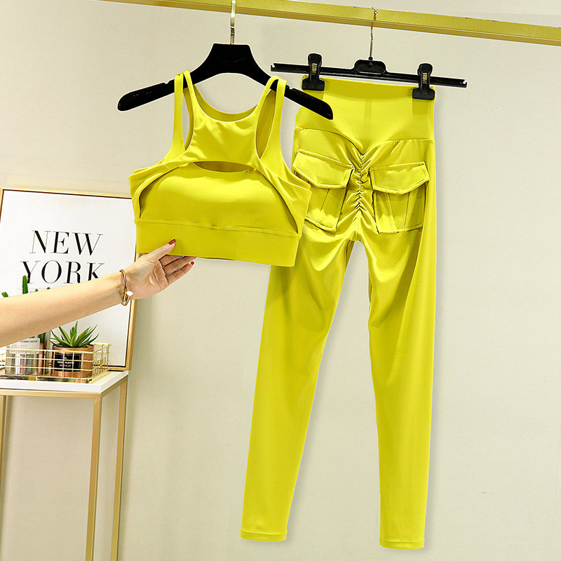 高级感口袋瑜伽服女健身房夏季薄款时尚性感提臀速干运动跑步套装,运动/瑜伽/健身/球迷用品,瑜伽套装,淘宝优惠券,粉丝福利购,淘宝优惠卷