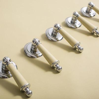 INDOORS原创法式轻奢柜门吊坠把手抽屉斗柜电镀银色牛皮黄铜拉手