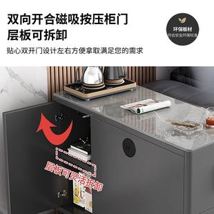 沙发边几岩板侧边柜客厅家用方几轻奢角几桌子现代简易移动小茶几