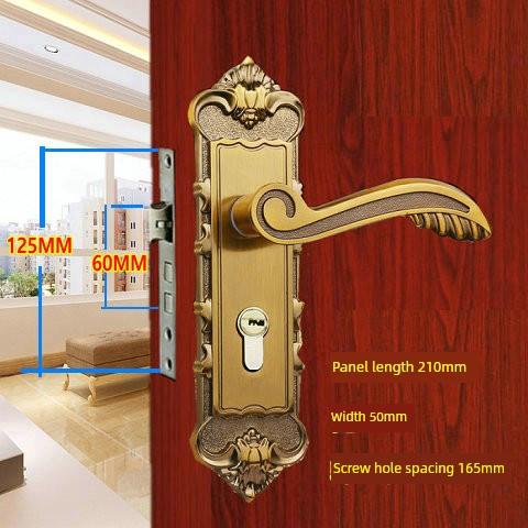 小50钢木门锁房间套装铝合金实木卧室双轴承家用五金静音机械特价