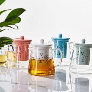 泡茶器陶瓷过滤内胆红茶花茶壶家用办公冲茶壶 创意玻璃茶壶日式