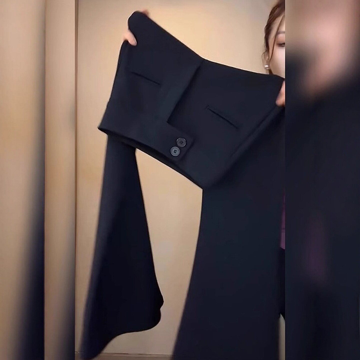 潮牌高腰显瘦黑色西装微喇裤女春秋季2025年新款小个子修身喇叭裤