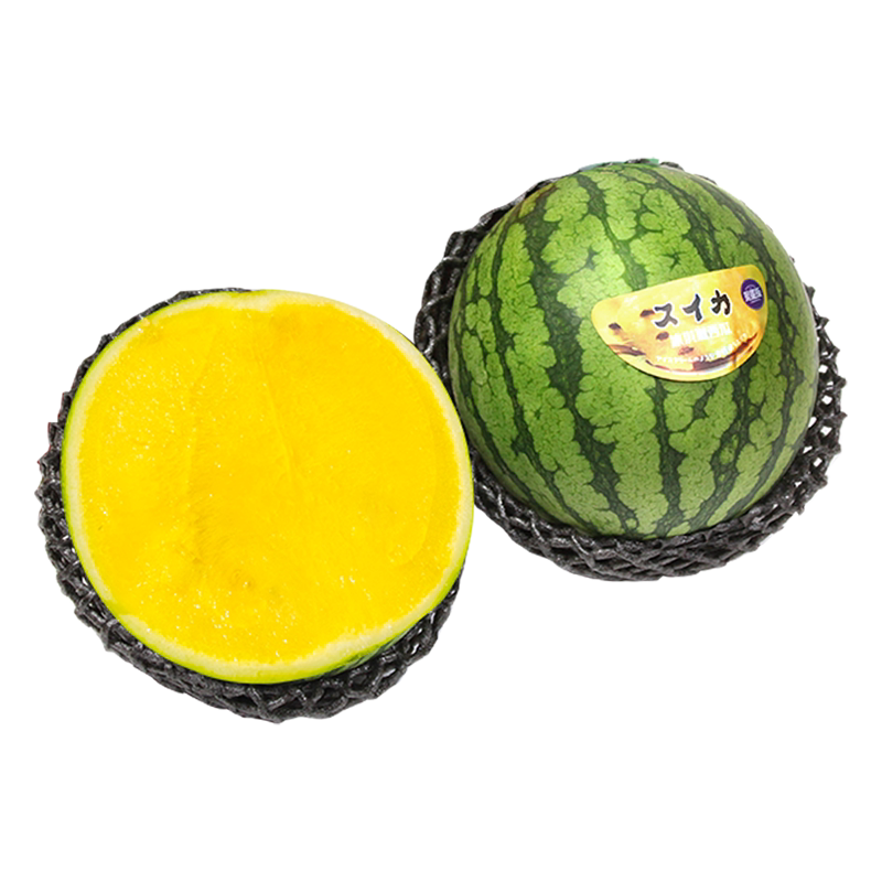 顺丰海南冰淇淋黄肉西瓜2个约8斤甜瓜香瓜新鲜水果应季新鲜水果