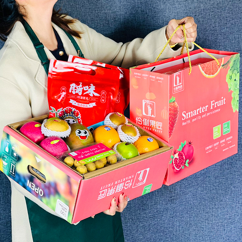 顺丰包邮7斤腊肉混合新鲜水果组合混搭苹果礼盒高档春节送礼团购