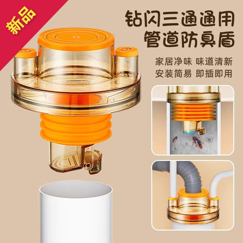厨房下水管道三通防臭接头洗手盆