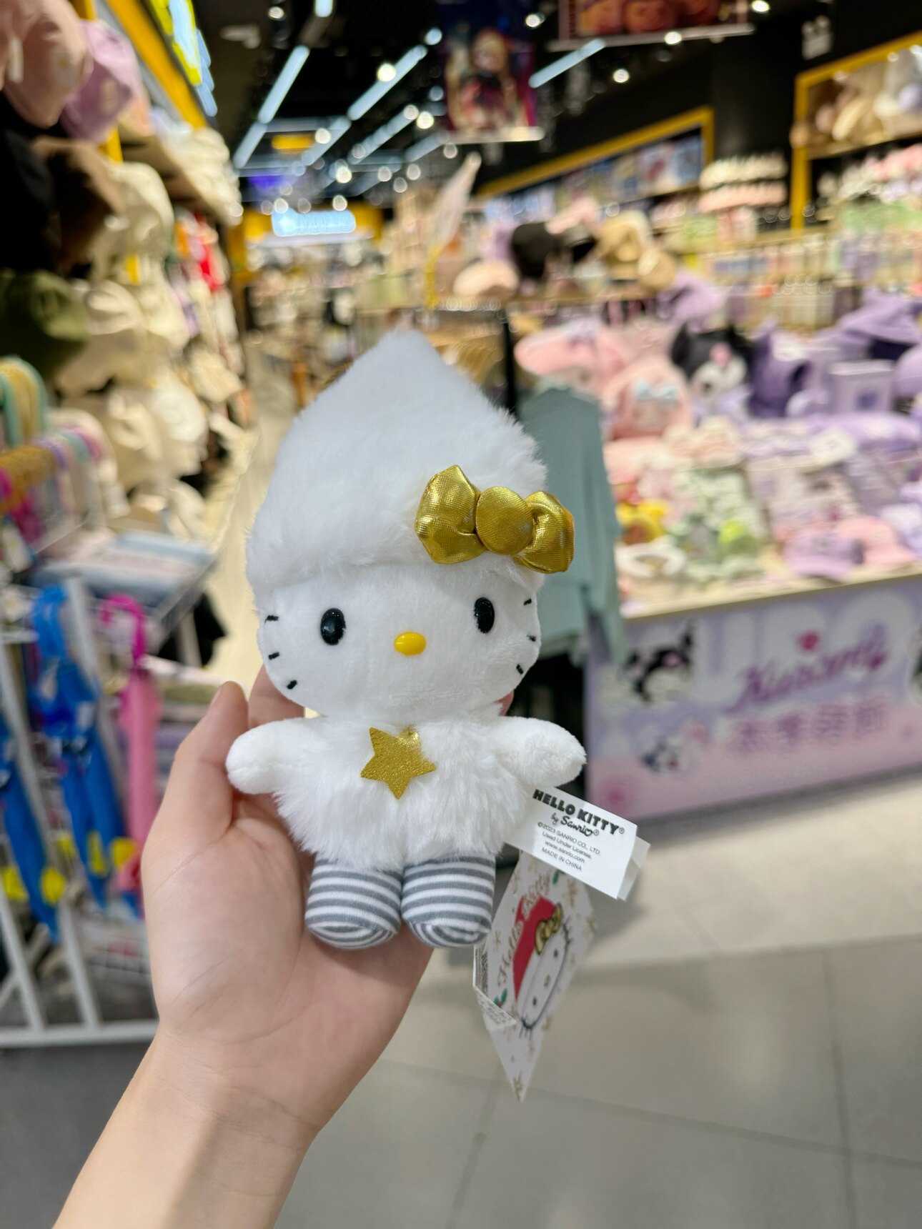 HELLOKITTY 크리스마스 펜던트 2023 한정판 학교 가방 펜던트 장식 크리스마스 선물 소녀 생일