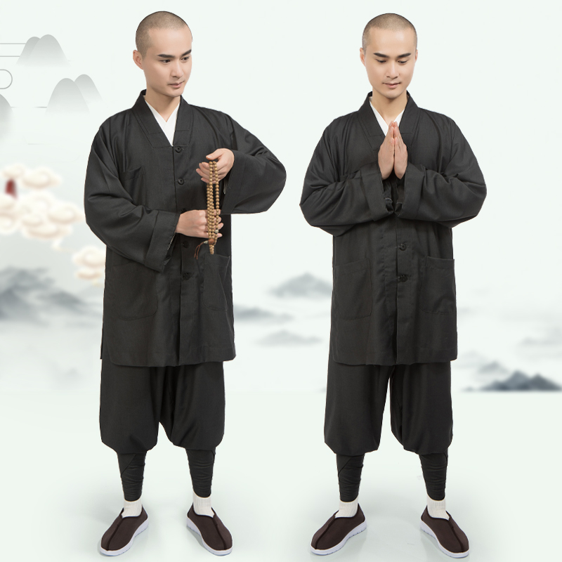 缎梵僧服短褂透气吸汗