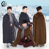 缎梵毛绒僧人打坐披风冬季 男女款 僧服居士服保暖防风斗篷大衣
