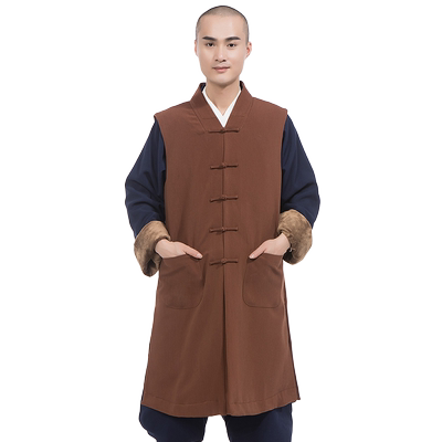 缎梵僧服加绒伽蓝褂冬款