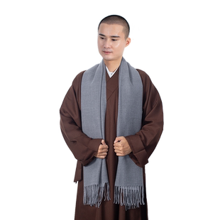缎梵僧服出家僧人围巾帽子男女款居士和尚保暖围脖秋冬季