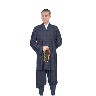 缎梵高档僧服装夏季男女薄款和尚衣短褂套装僧侣衣不起皱僧衣小褂