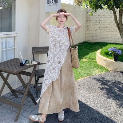 2025夏季新款单件蕾丝罩衫+吊带裙套装女气质法式ins氛围感两件套