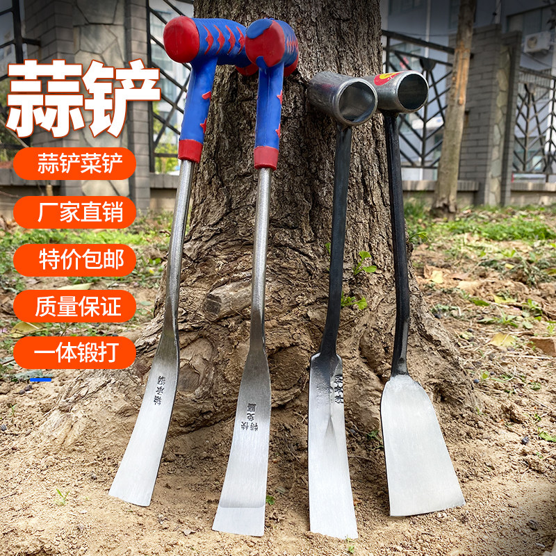 锰钢大蒜铲园艺挖刨蒜户外挖菜铲弹簧钢一体铁质花铲铁制小铲子