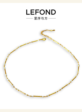 韩国小众白色水晶串珠项链
